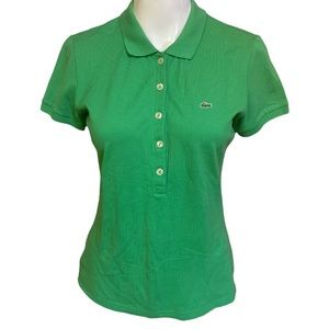 Lacoste Pique Polo Shirt Green Size 40 (M) Style 4811L
